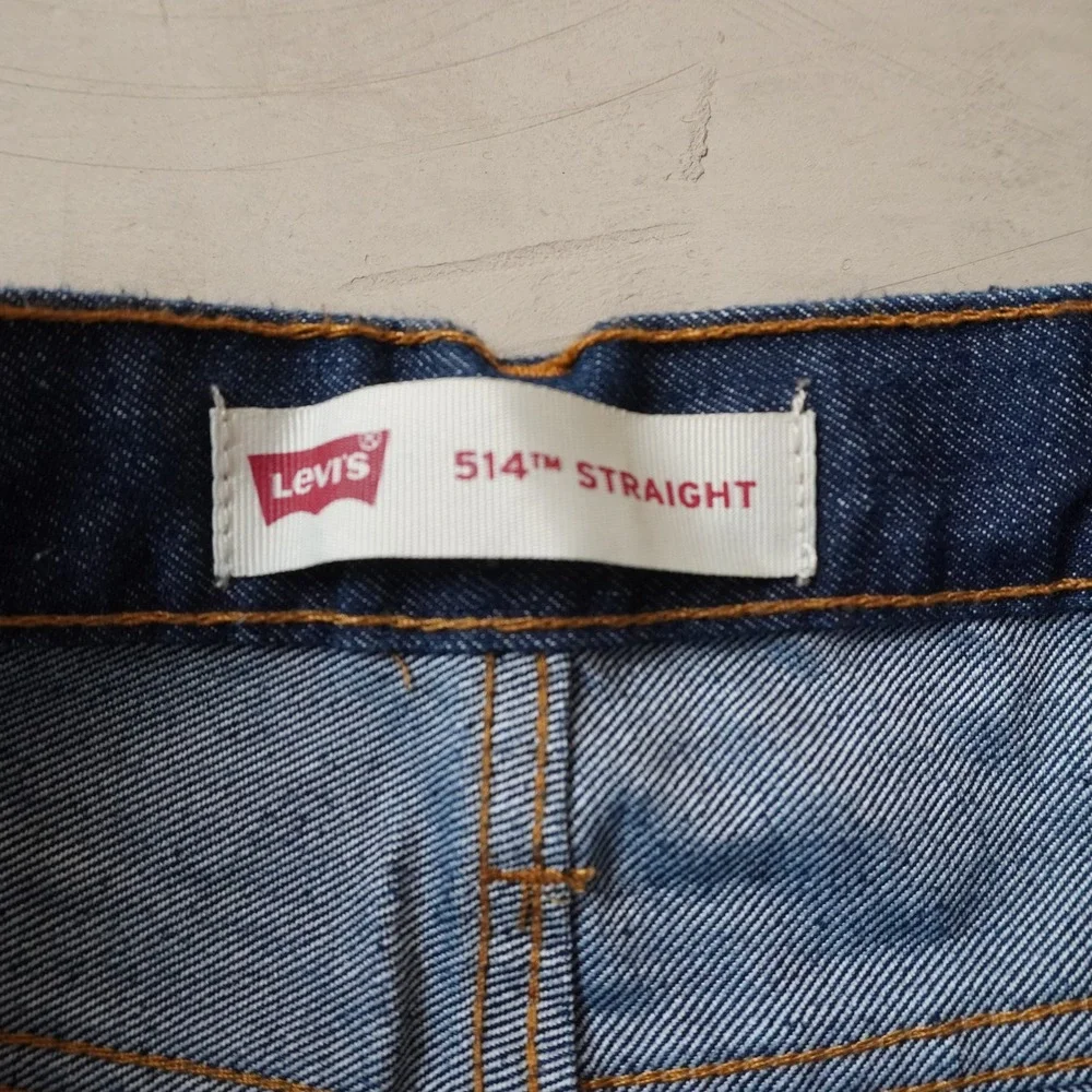 Levis 514 Straight Jeans Reg 28x30 Dark Wash Denim Blue Pants Vintage Y2K